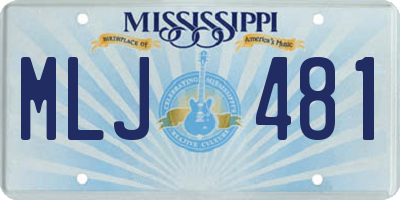 MS license plate MLJ481