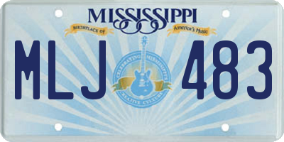 MS license plate MLJ483