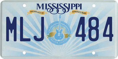 MS license plate MLJ484