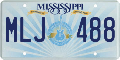 MS license plate MLJ488