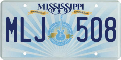 MS license plate MLJ508