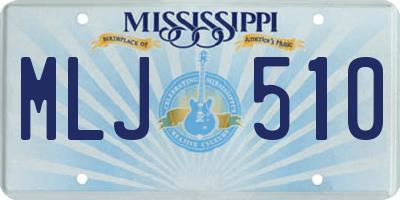 MS license plate MLJ510