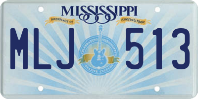 MS license plate MLJ513
