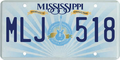 MS license plate MLJ518
