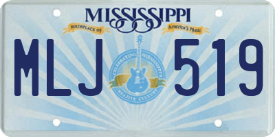 MS license plate MLJ519