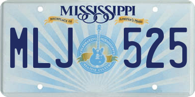 MS license plate MLJ525