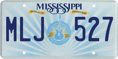 MS license plate MLJ527