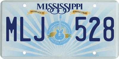 MS license plate MLJ528