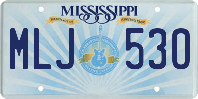 MS license plate MLJ530