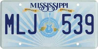 MS license plate MLJ539