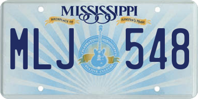 MS license plate MLJ548