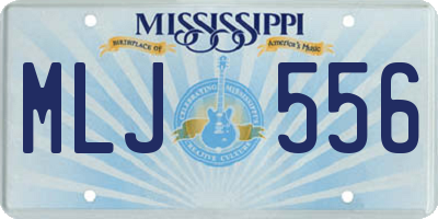MS license plate MLJ556