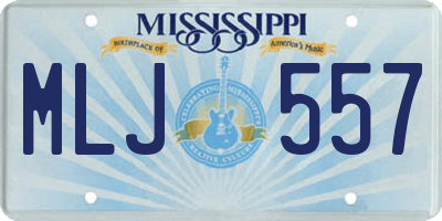 MS license plate MLJ557