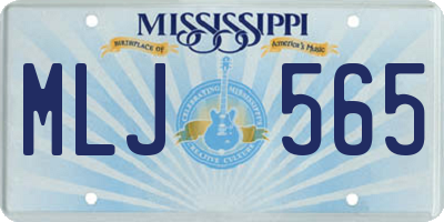 MS license plate MLJ565