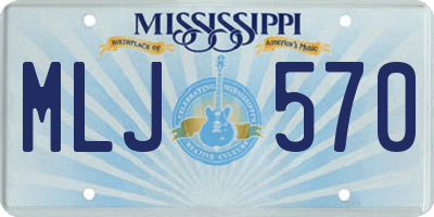 MS license plate MLJ570