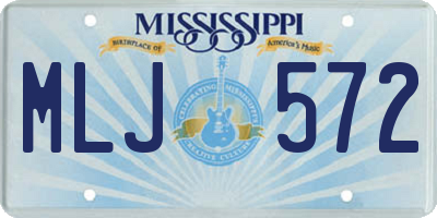 MS license plate MLJ572