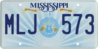 MS license plate MLJ573