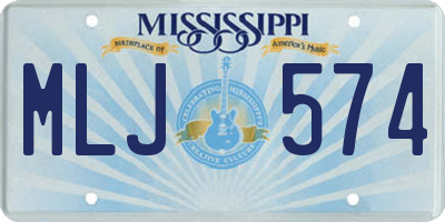 MS license plate MLJ574