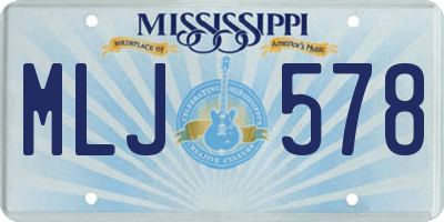 MS license plate MLJ578