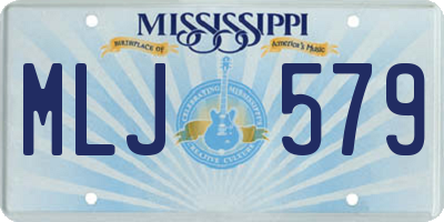 MS license plate MLJ579