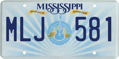 MS license plate MLJ581