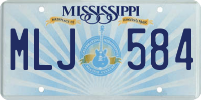 MS license plate MLJ584
