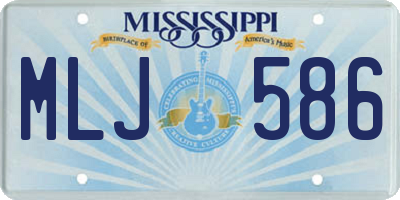 MS license plate MLJ586