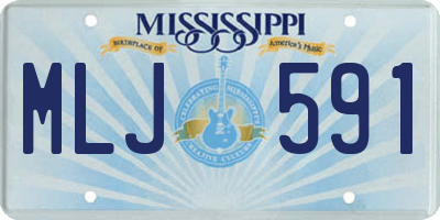 MS license plate MLJ591