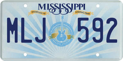 MS license plate MLJ592