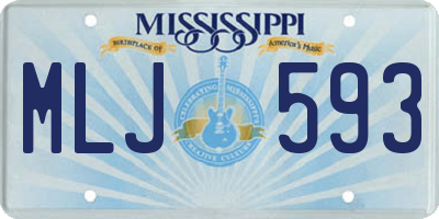 MS license plate MLJ593