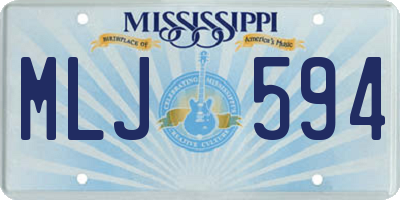 MS license plate MLJ594