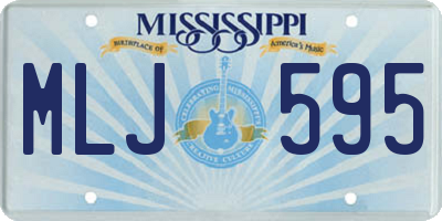 MS license plate MLJ595