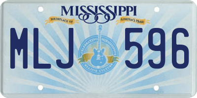 MS license plate MLJ596