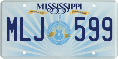 MS license plate MLJ599