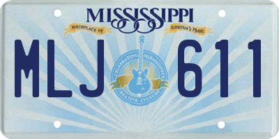 MS license plate MLJ611