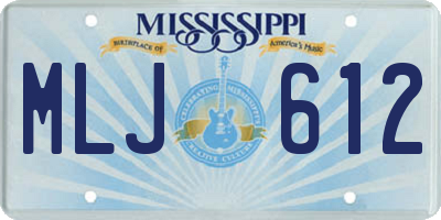 MS license plate MLJ612