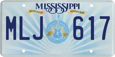 MS license plate MLJ617