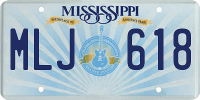 MS license plate MLJ618
