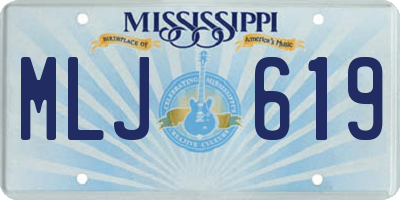 MS license plate MLJ619