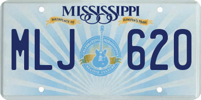 MS license plate MLJ620