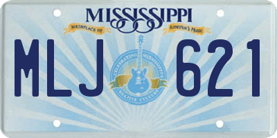 MS license plate MLJ621