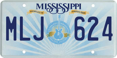 MS license plate MLJ624