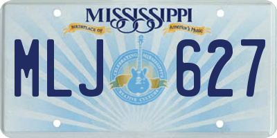 MS license plate MLJ627