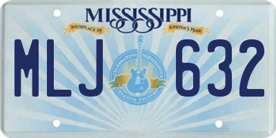MS license plate MLJ632