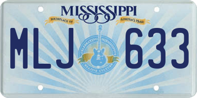 MS license plate MLJ633