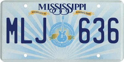 MS license plate MLJ636