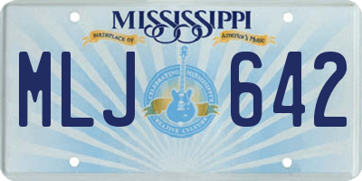 MS license plate MLJ642