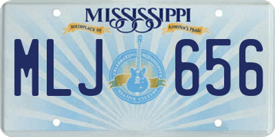 MS license plate MLJ656