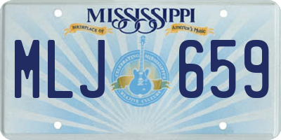 MS license plate MLJ659