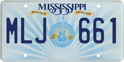 MS license plate MLJ661
